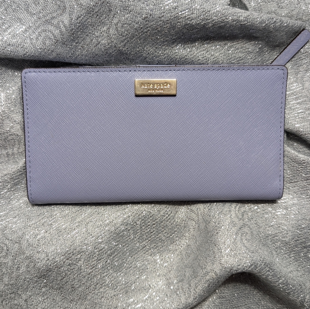Kate Spade New York Saffiano Leather Wallet Lilac In Color